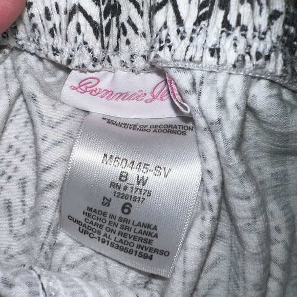 Bonnie Jean size 6 two piece ruffle/tassel outfit black & white - Picture 3 of 7